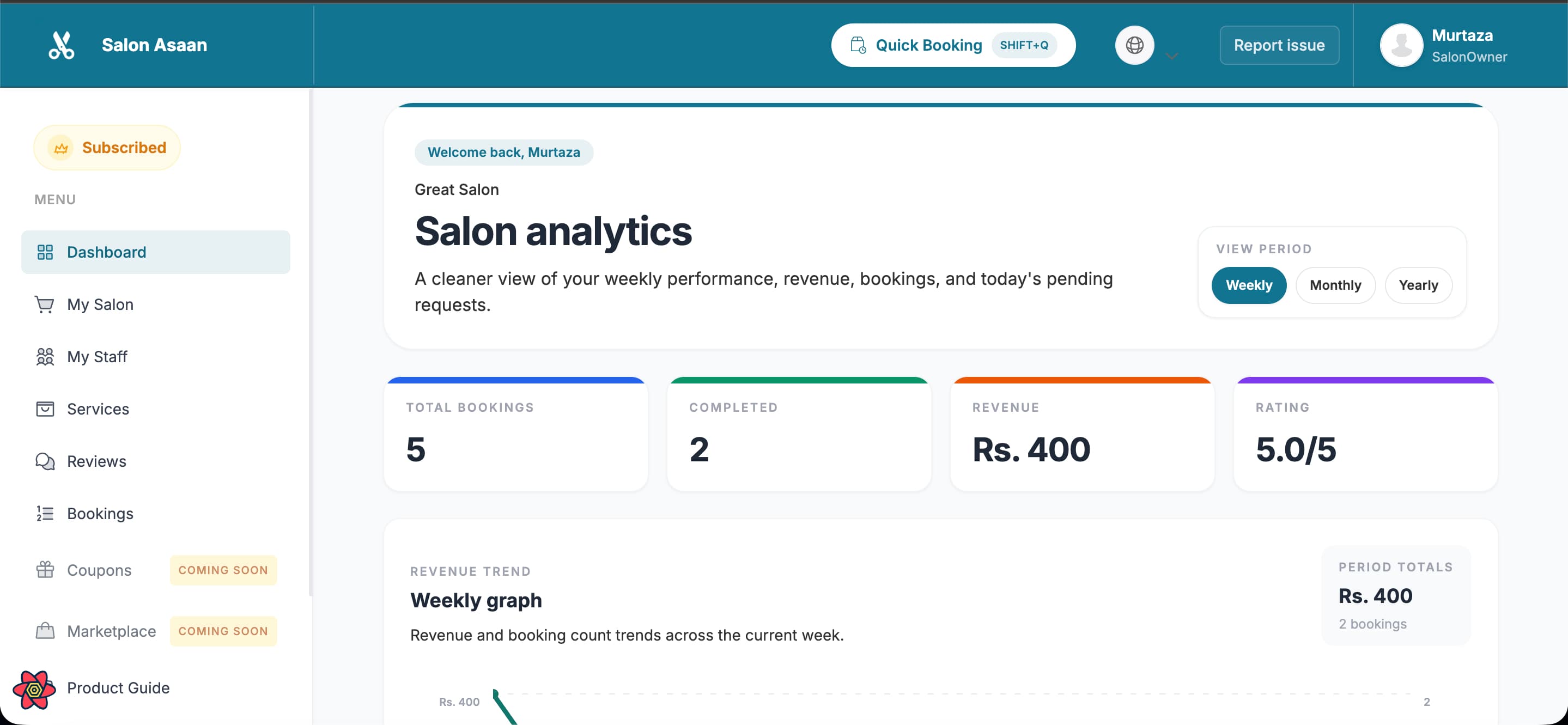 Staff Dashboard